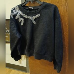 CUPCAKES & CASHMERE black embellished sweatshirt